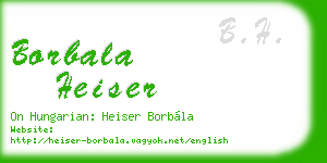 borbala heiser business card